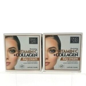 Dead Sea Collection 1.69 fl oz Day Cream 2 Pack Vitamin C Collagen Womens